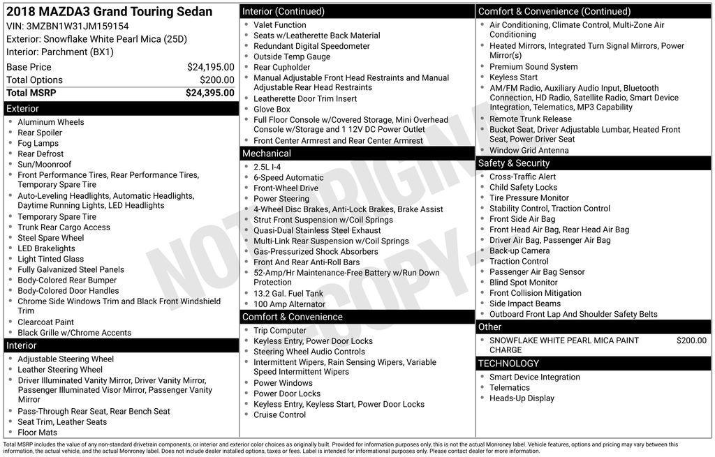 used 2018 Mazda Mazda3 car, priced at $14,990