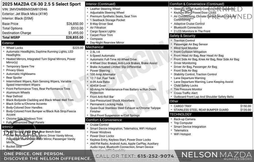 used 2025 Mazda CX-30 car, priced at $24,991