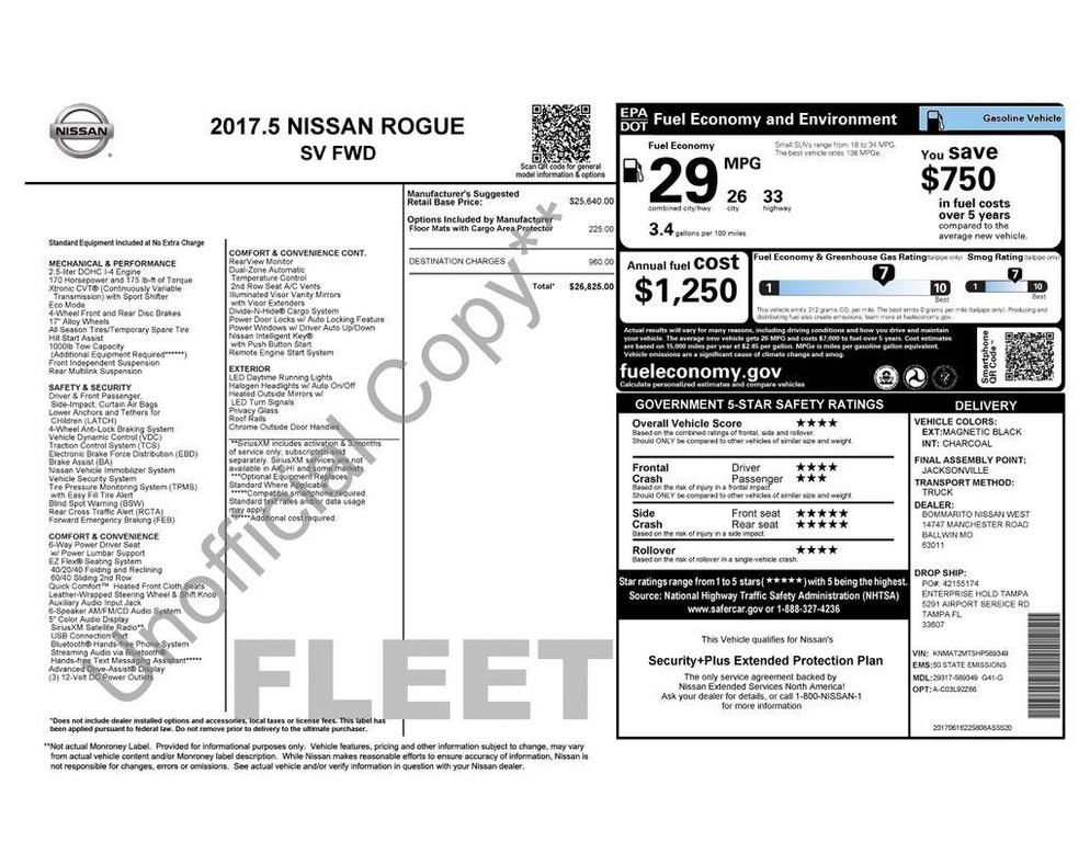 used 2017 Nissan Rogue car, priced at $10,490