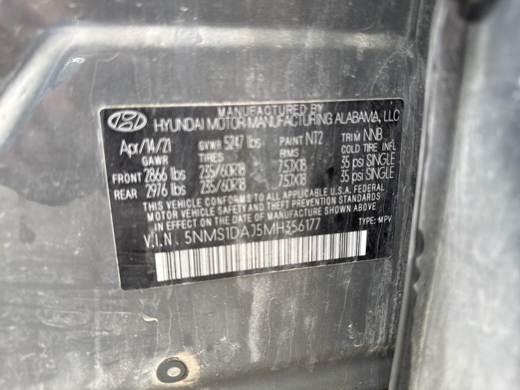 used 2021 Hyundai Santa Fe car, priced at $19,897