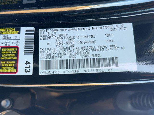 new 2025 Toyota Tacoma car, priced at $40,651