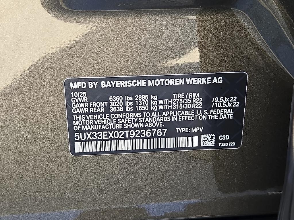 new 2026 BMW X6 car, priced at $87,125