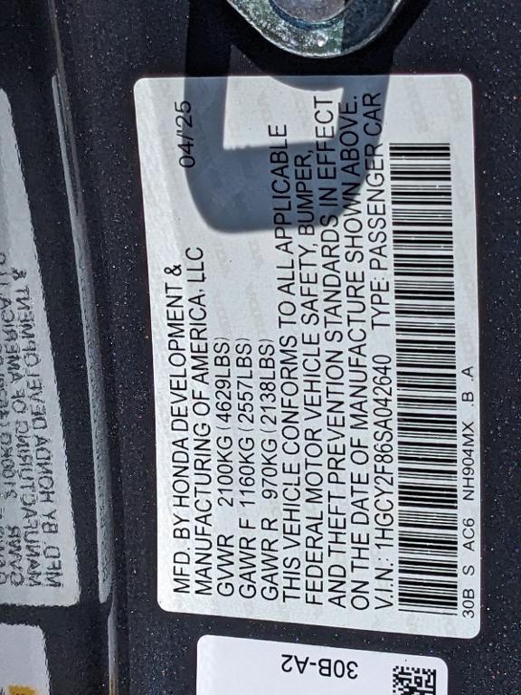 new 2025 Honda Accord Hybrid car, priced at $40,450