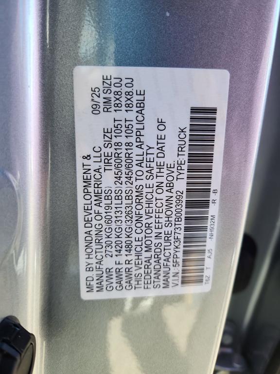 new 2026 Honda Ridgeline car, priced at $48,490