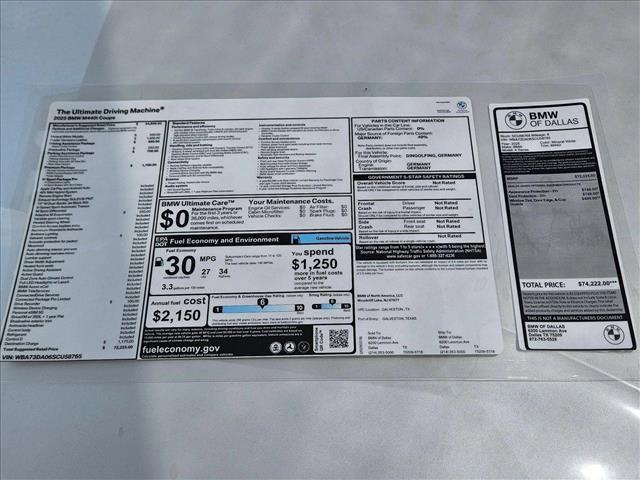 new 2025 BMW M440 car, priced at $72,225