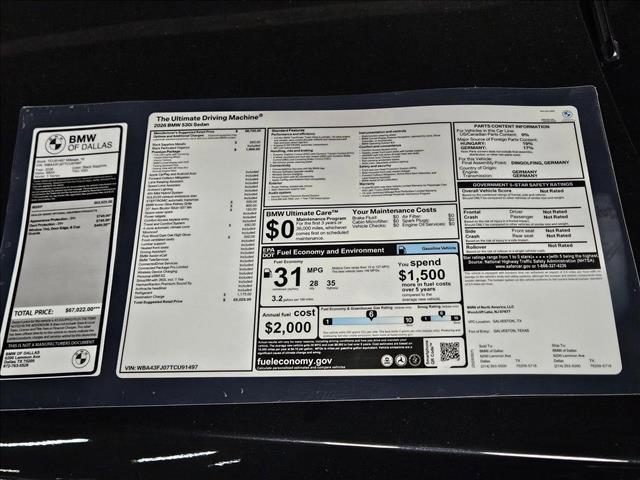 new 2026 BMW 530 car, priced at $65,025