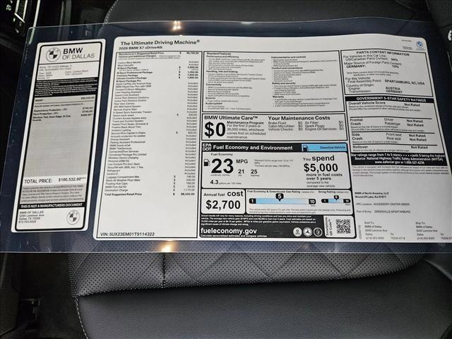 used 2026 BMW X7 car, priced at $98,535