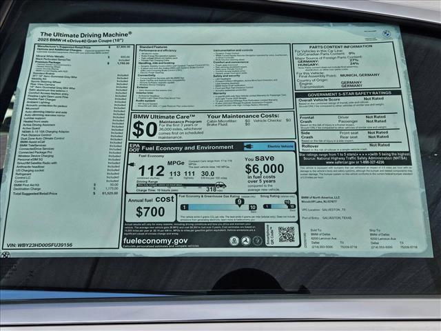 used 2025 BMW i4 Gran Coupe car, priced at $61,525