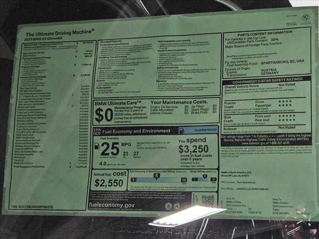 used 2025 BMW X5 car, priced at $73,375