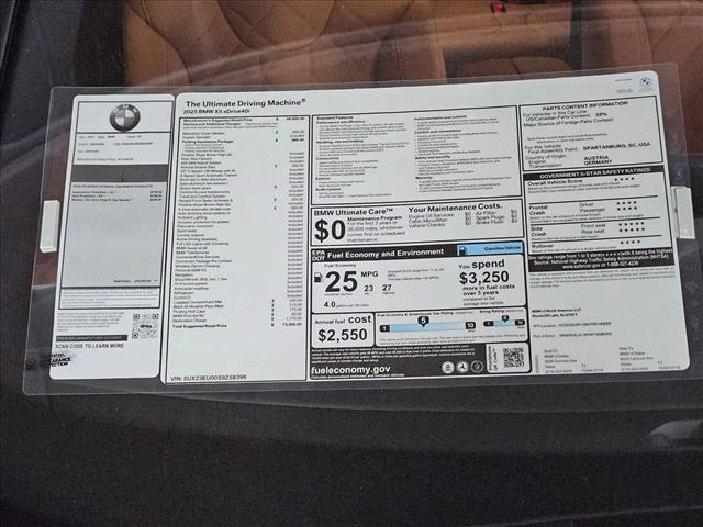 new 2025 BMW X5 car, priced at $73,560