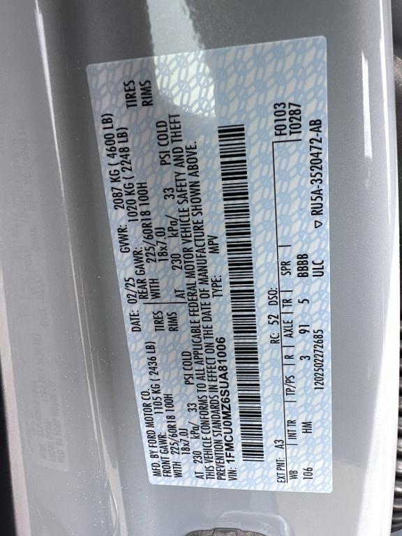 new 2025 Ford Escape car, priced at $31,430
