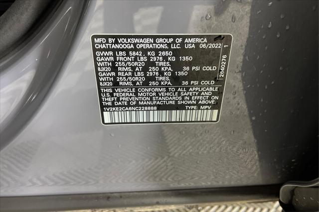 used 2022 Volkswagen Atlas Cross Sport car, priced at $27,995