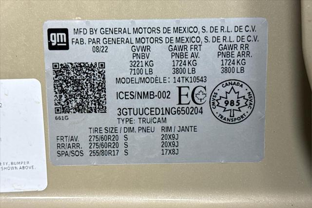 used 2022 GMC Sierra 1500 car, priced at $45,995