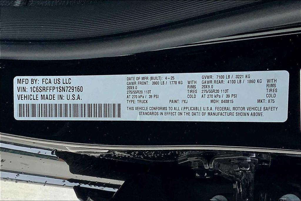 new 2025 Ram 1500 car, priced at $48,813