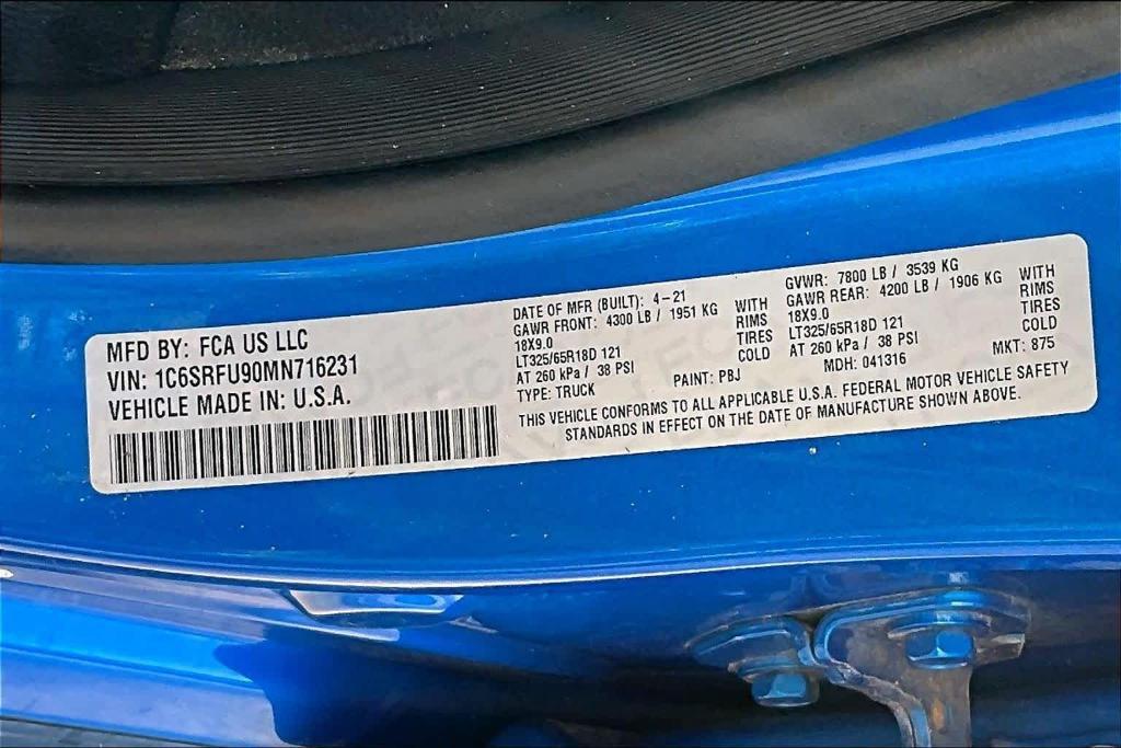 used 2021 Ram 1500 car, priced at $68,956