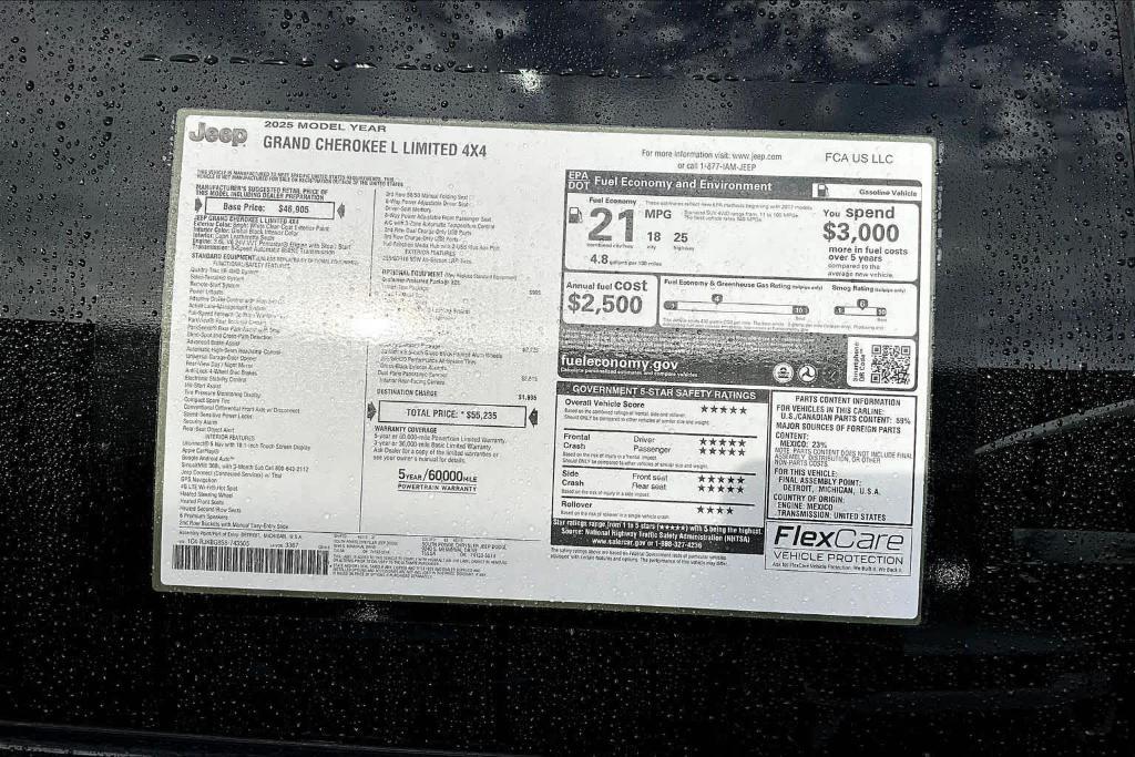 new 2025 Jeep Grand Cherokee L car, priced at $46,335