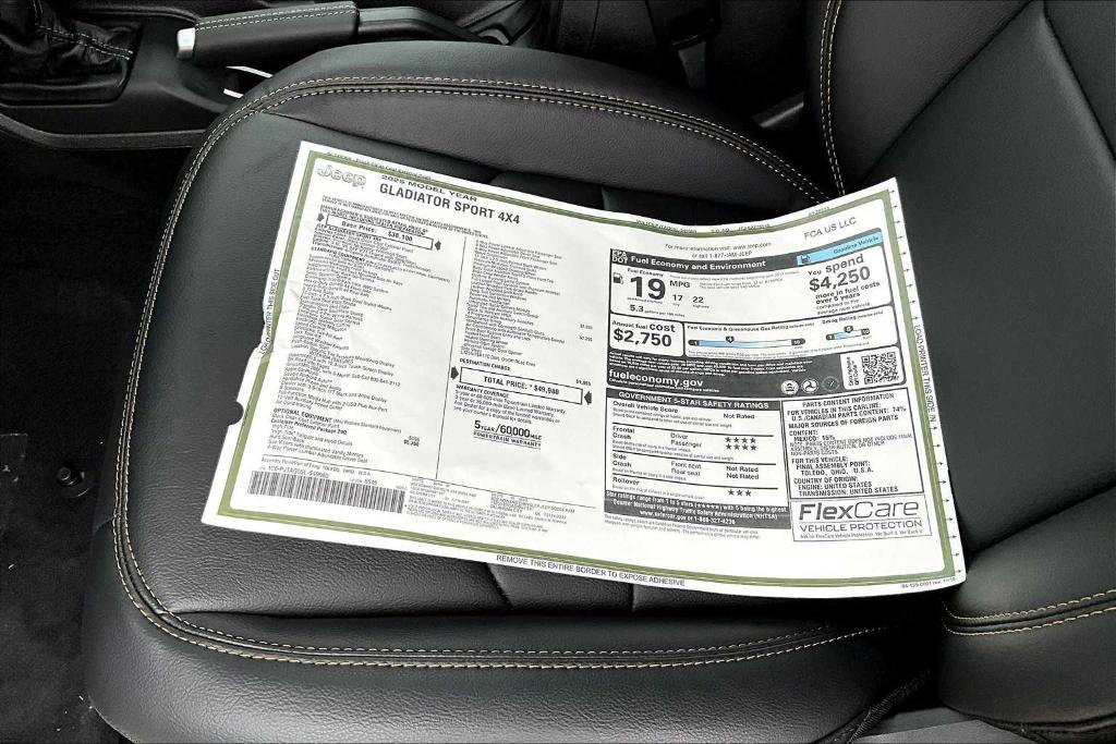 new 2025 Jeep Gladiator car, priced at $42,546