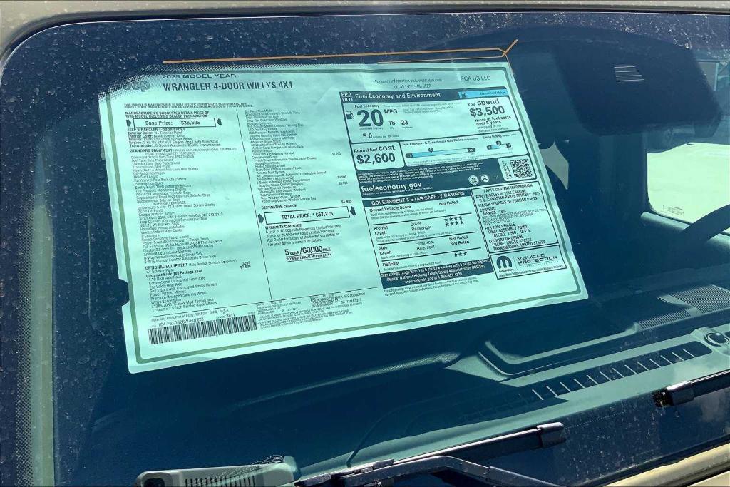 new 2025 Jeep Wrangler car, priced at $47,275