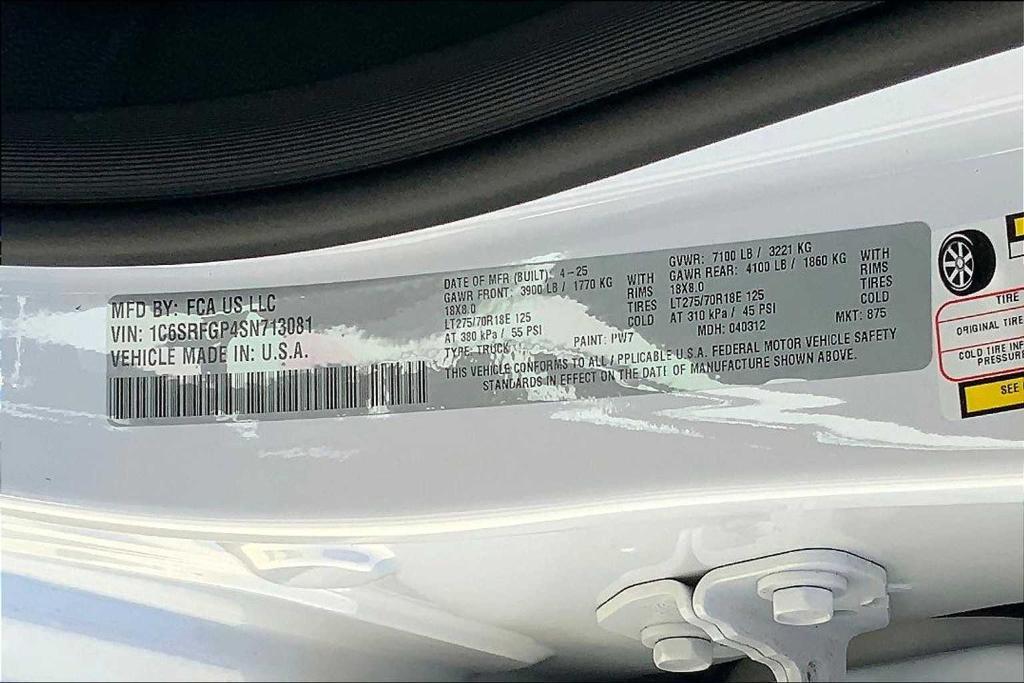 new 2025 Ram 1500 car, priced at $45,865