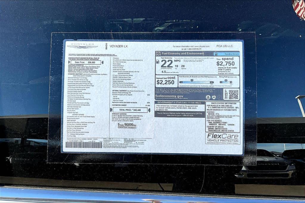 new 2026 Chrysler Voyager car, priced at $36,140