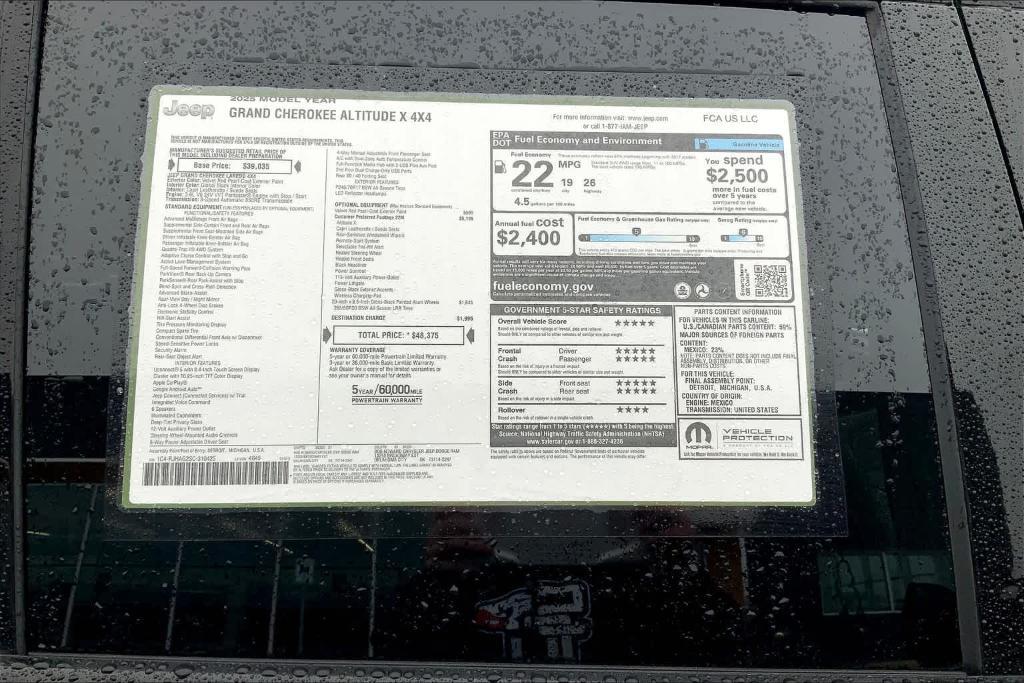 new 2025 Jeep Grand Cherokee car, priced at $39,675