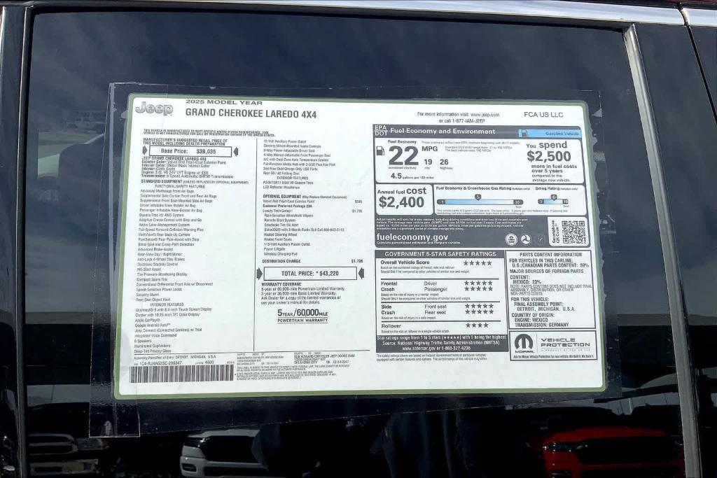 new 2025 Jeep Grand Cherokee car, priced at $34,920