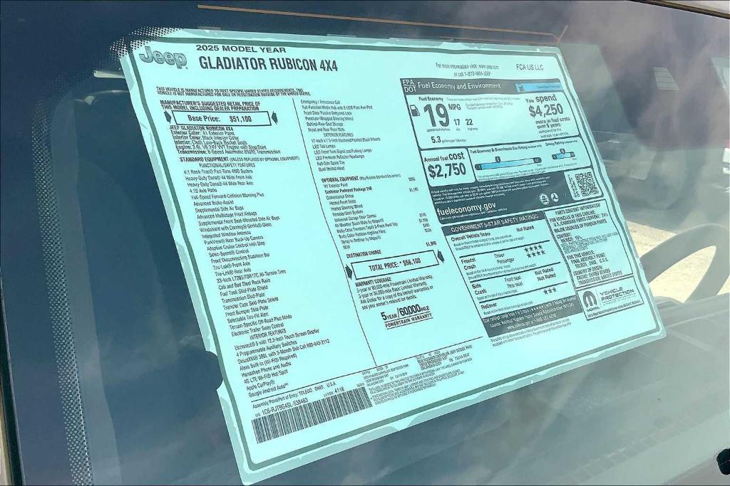 new 2025 Jeep Gladiator car, priced at $44,546