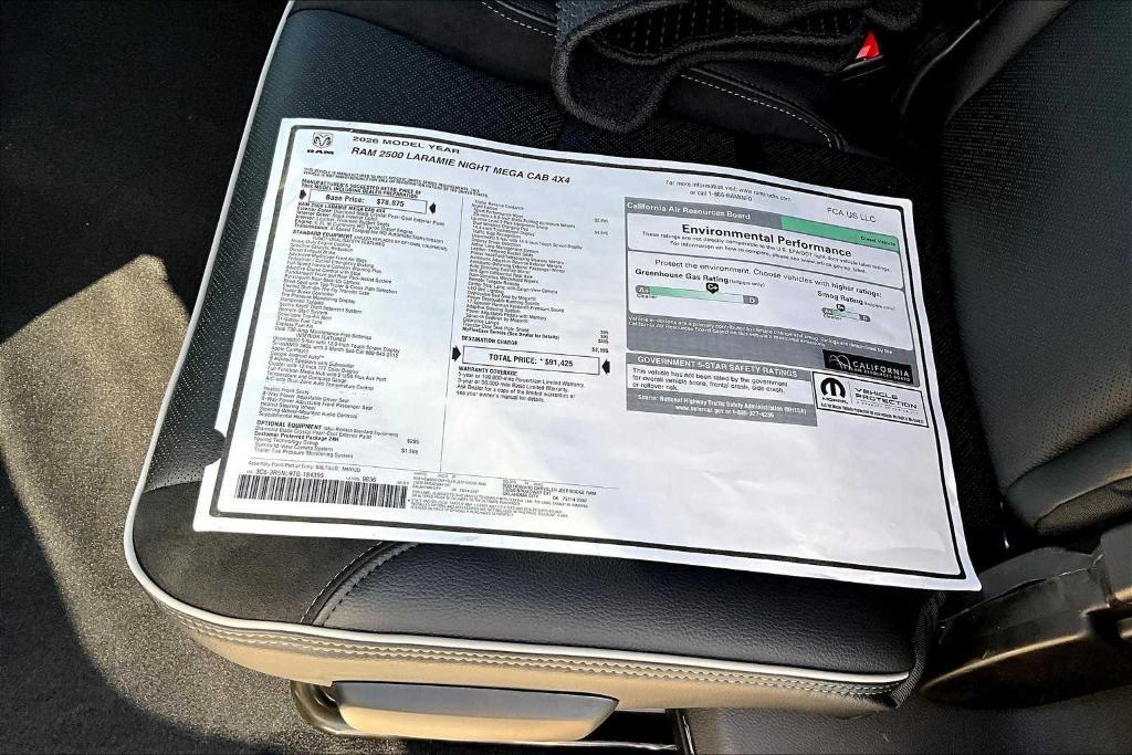 new 2026 Ram 2500 car, priced at $80,258