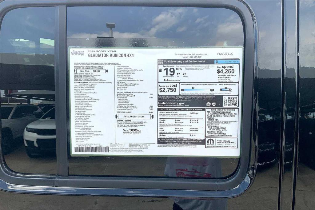 new 2025 Jeep Gladiator car, priced at $46,180