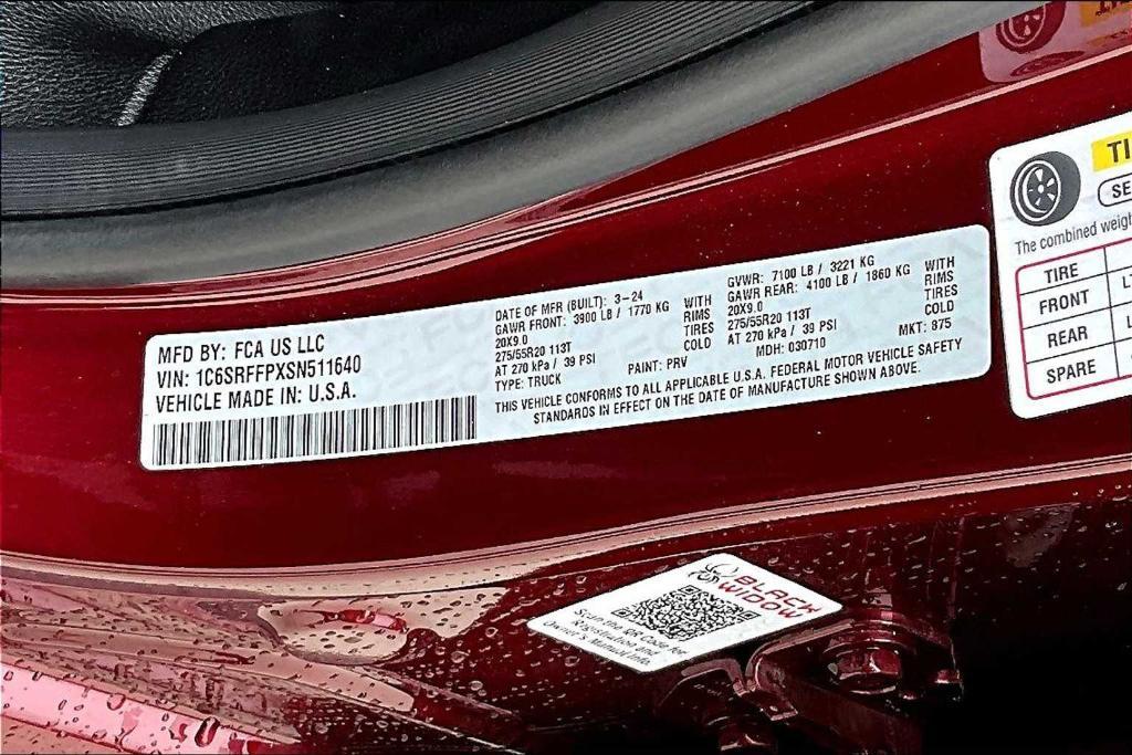 new 2025 Ram 1500 car, priced at $71,752