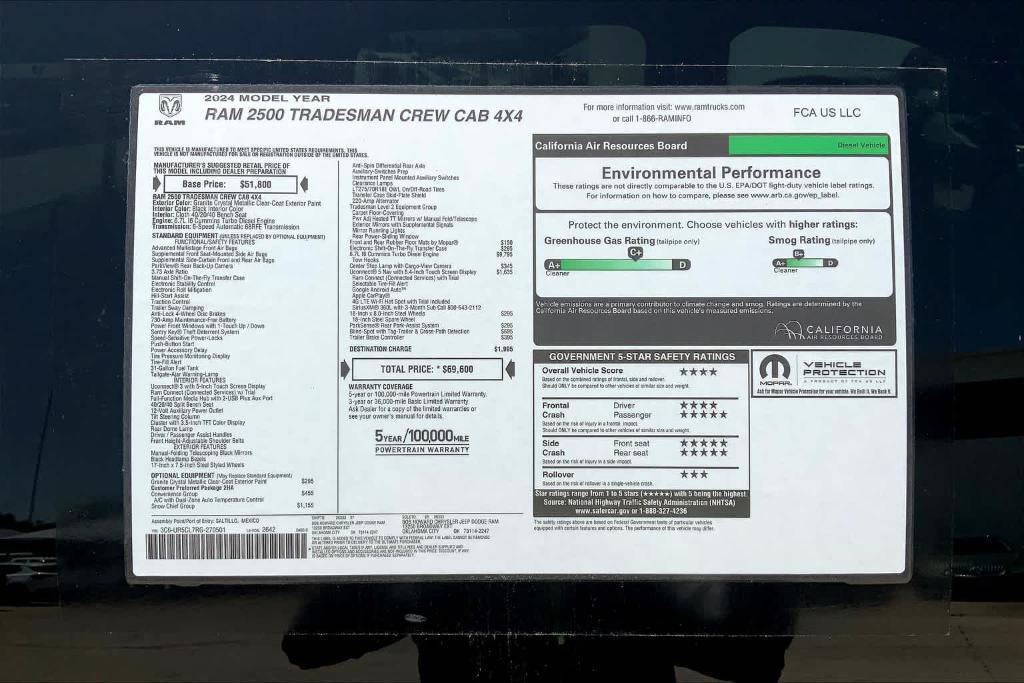 new 2024 Ram 2500 car, priced at $53,878