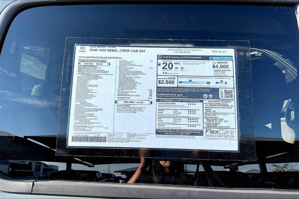 new 2026 Ram 1500 car, priced at $62,585