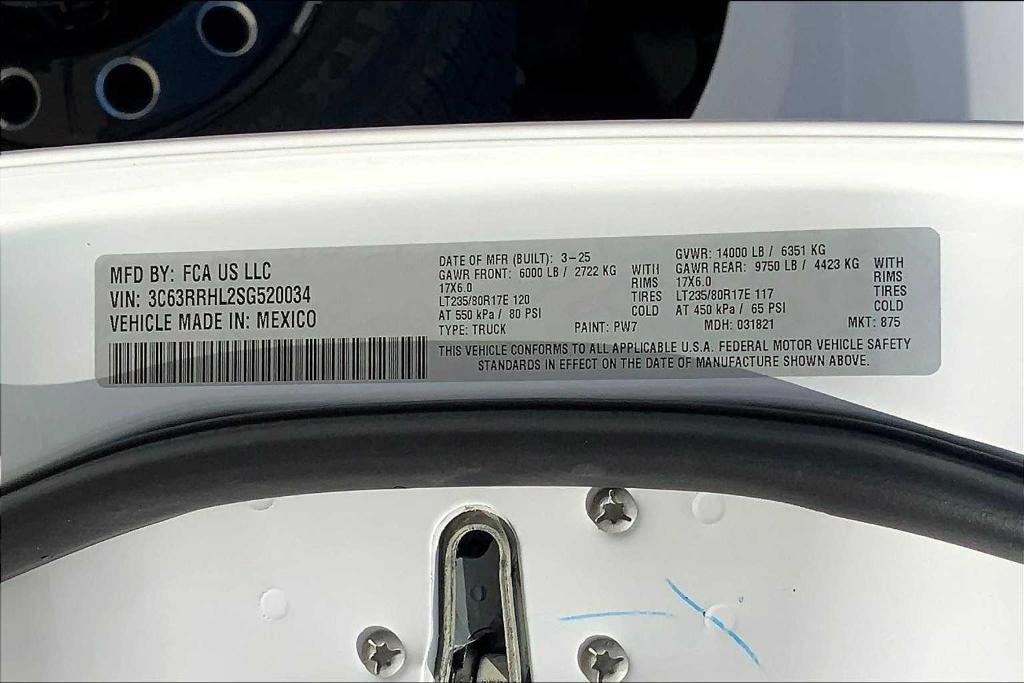 new 2025 Ram 3500 car, priced at $72,825