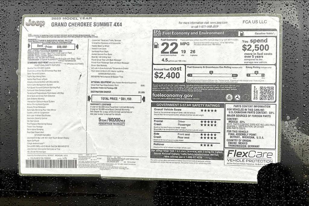 new 2025 Jeep Grand Cherokee car, priced at $51,350