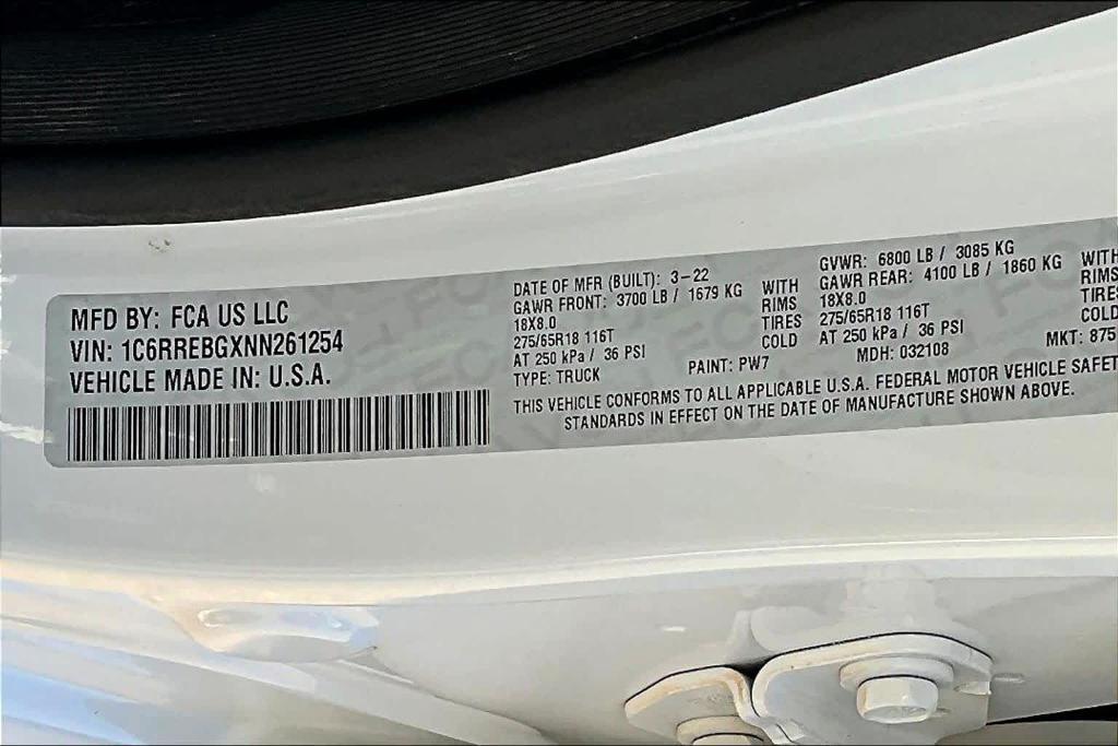 used 2022 Ram 1500 car, priced at $24,475