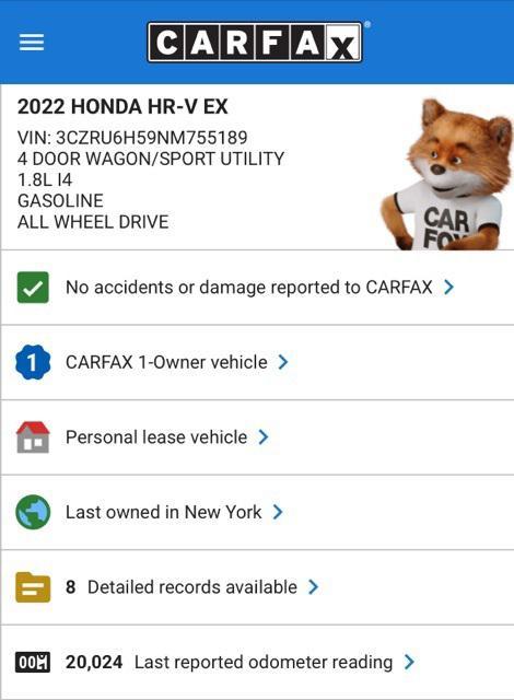 used 2022 Honda HR-V car, priced at $24,000