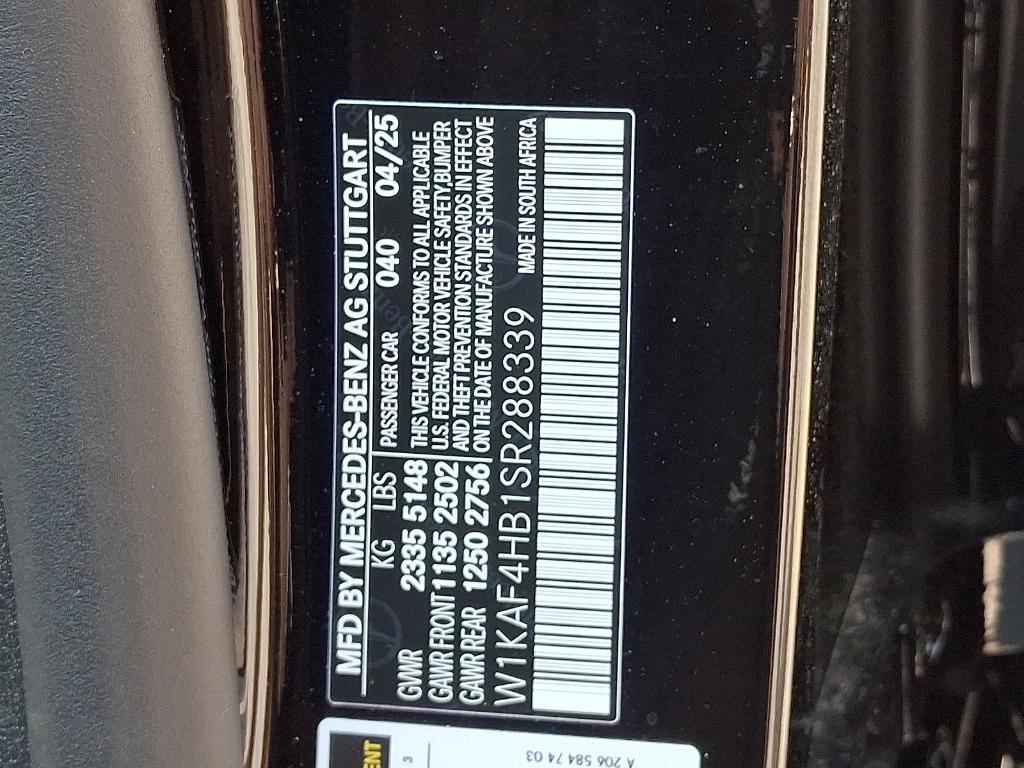 new 2025 Mercedes-Benz C-Class car, priced at $55,935