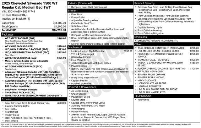 new 2025 Chevrolet Silverado 1500 car, priced at $42,057