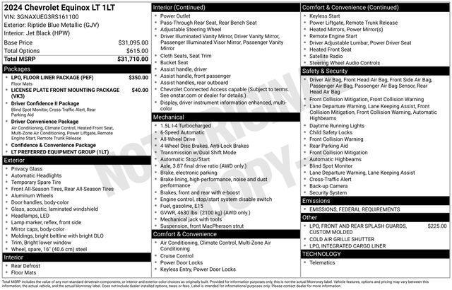used 2024 Chevrolet Equinox car, priced at $24,515