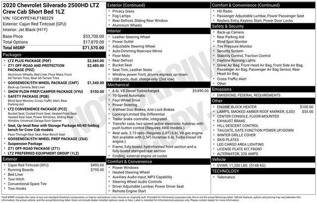 used 2020 Chevrolet Silverado 2500 car, priced at $46,589