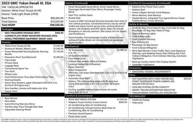 used 2023 GMC Yukon XL car, priced at $66,667