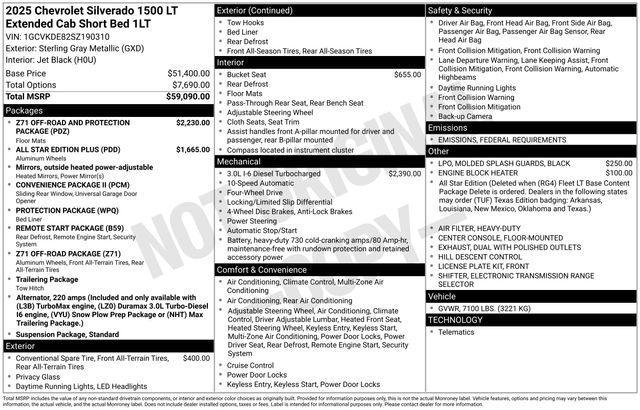 new 2025 Chevrolet Silverado 1500 car, priced at $53,823