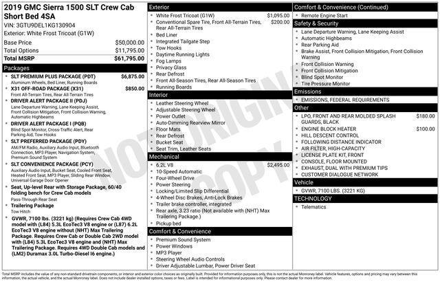 used 2019 GMC Sierra 1500 car, priced at $34,534