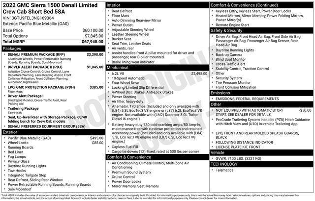used 2022 GMC Sierra 1500 car, priced at $45,918