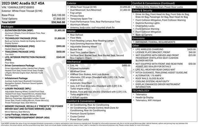 used 2023 GMC Acadia car