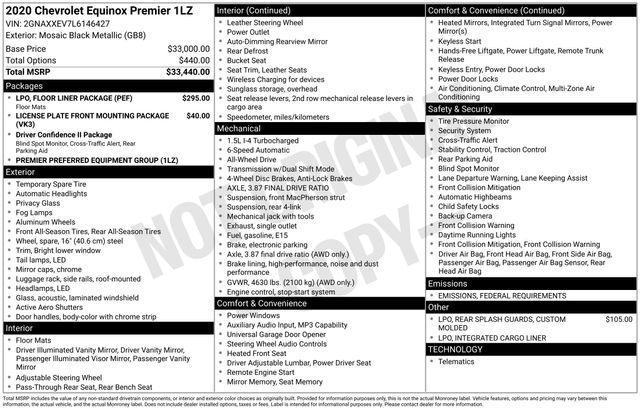 used 2020 Chevrolet Equinox car, priced at $21,232