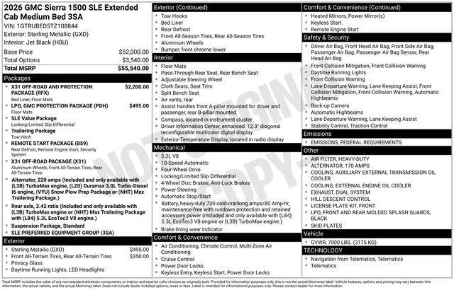 new 2026 GMC Sierra 1500 car, priced at $58,765