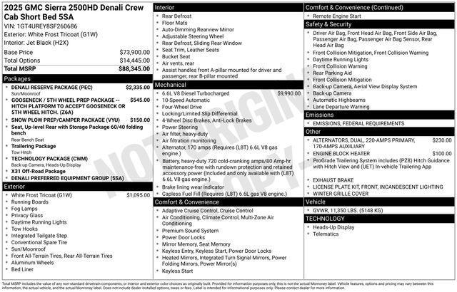 new 2025 GMC Sierra 2500 car, priced at $83,958