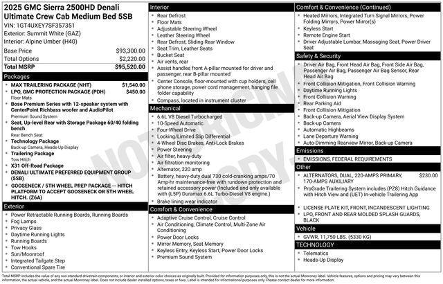new 2025 GMC Sierra 2500 car, priced at $90,860