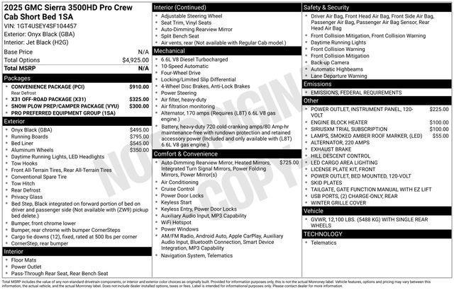 used 2025 GMC Sierra 3500 car, priced at $61,988